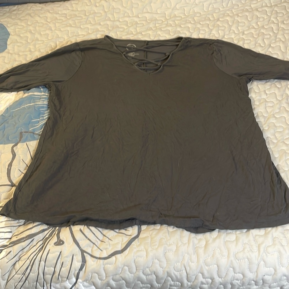 Lace up detail tshirt